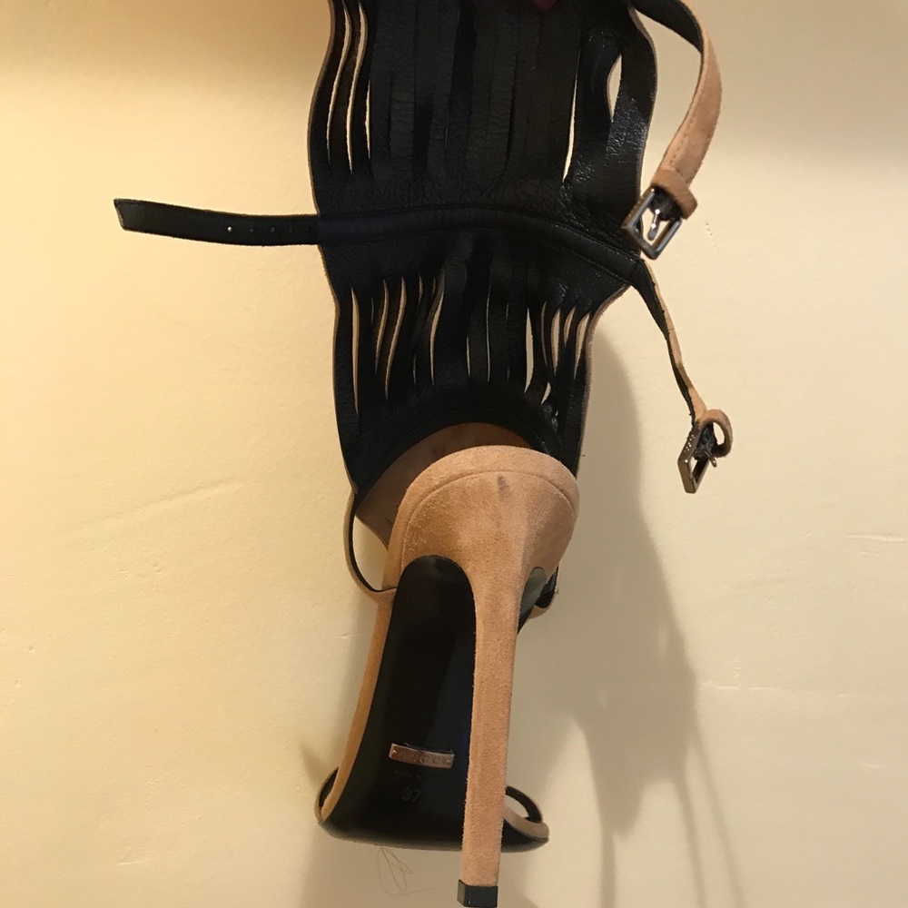 gucci becky fringe high heel sandals